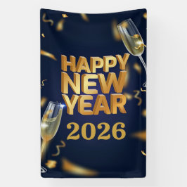 Happy New Year 2026 Banner