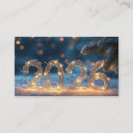 happy new year 2026 business card visitenkarte