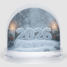 happy new year 2026 candle glow  schneekugeln