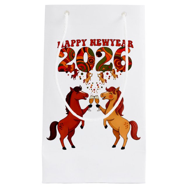 Happy New Year 2026 – Celebrating Horses with Cham Kleine Geschenktüte (Vorderseite)