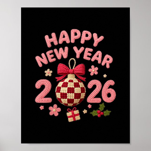 Happy New Year 2026 Celebration Cheer For Festive  Poster (Vorne)