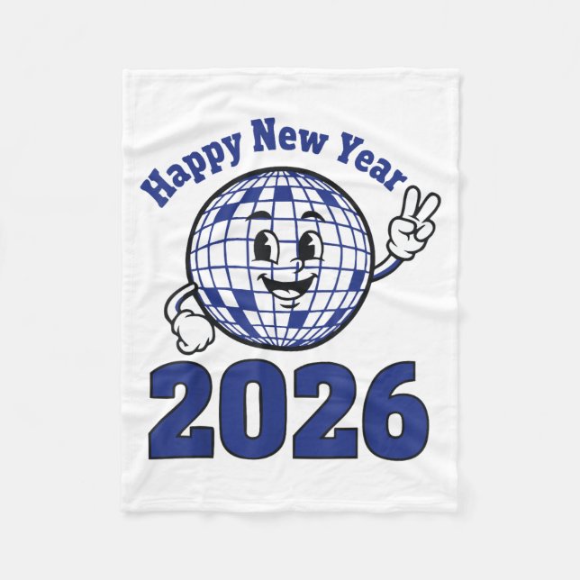 Happy New Year 2026 Celebration Design  Fleecedecke (Vorderseite)