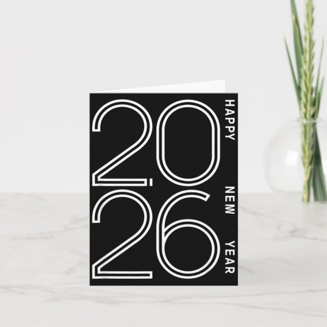 Happy New Year 2026 Celebration Eve Party Men Wome Karte (Vorderseite)