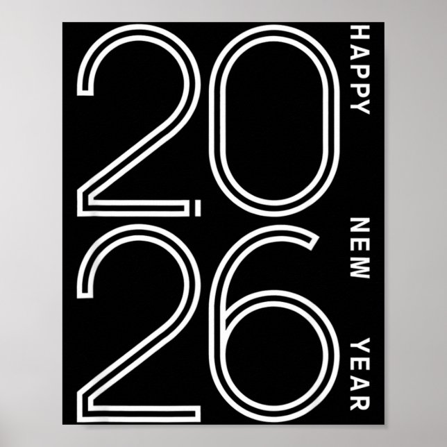Happy New Year 2026 Celebration Eve Party Men Wome Poster (Vorne)