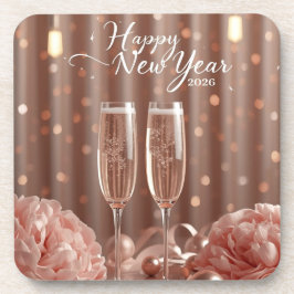 happy new year 2026 champagne sparkle coasters getränkeuntersetzer
