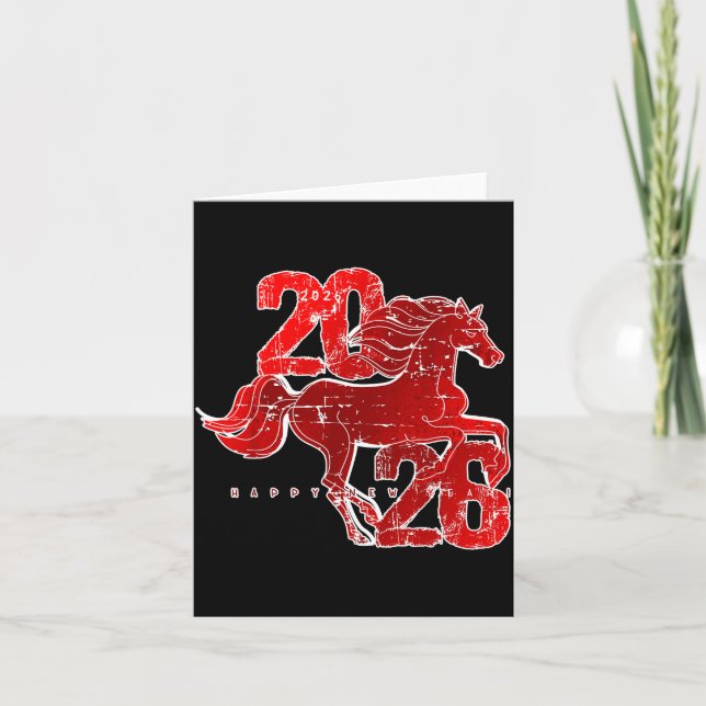 Happy New Year 2026 Chinese New Year 2026 Year Of  Karte (Vorderseite)