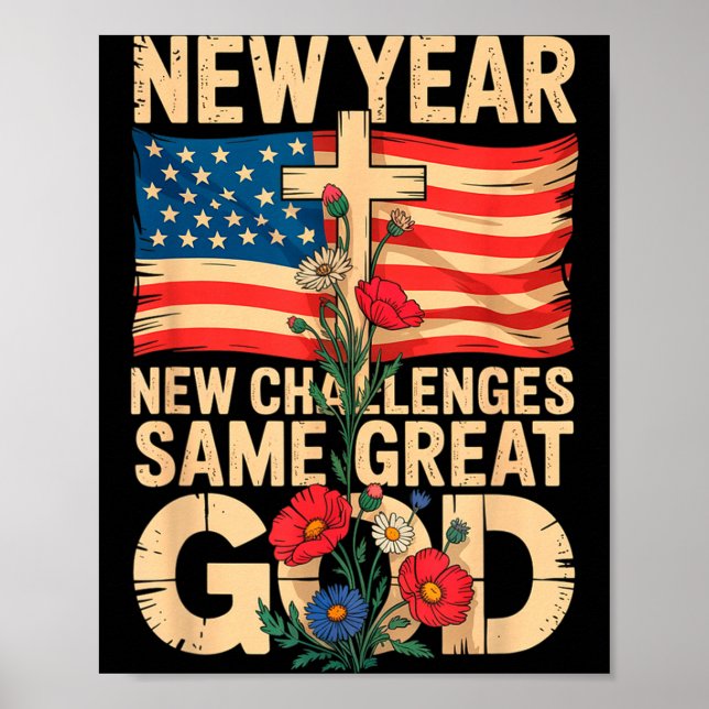 Happy New Year 2026 Christian Challenges Same Grea Poster (Vorne)