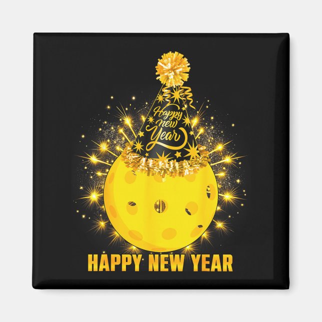 Happy New Year 2026 Ckleball Party Hat New Years E Magnet (Vorne)