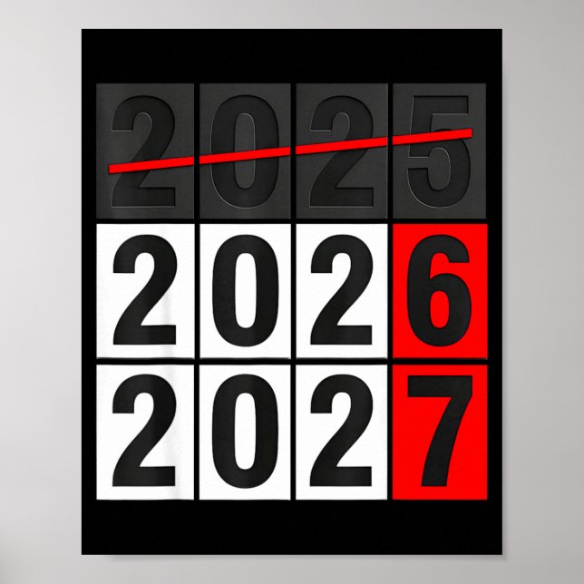 Happy New Year 2026 Coming Soon 2027 67 Meme Six S Poster (Vorne)