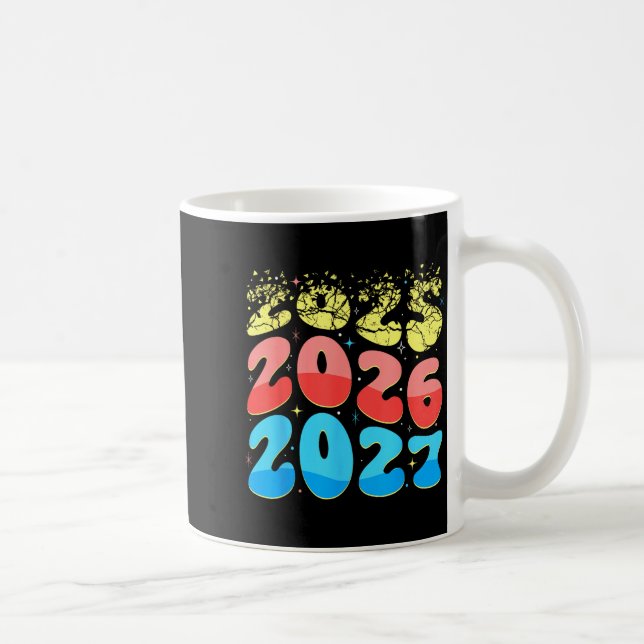 Happy New Year 2026 Coming Soon 2027 Funny 67 Meme Kaffeetasse (Rechts)