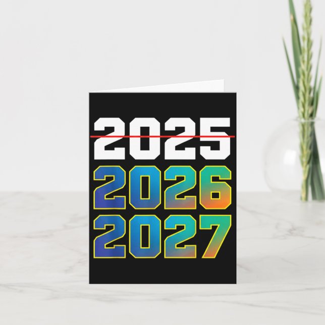 Happy New Year 2026 Coming Soon 2027 Funny 67 Meme Karte (Vorderseite)