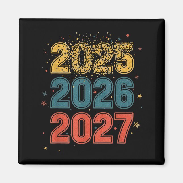 Happy New Year 2026 Coming Soon 2027 Funny 67 Meme Magnet (Vorne)