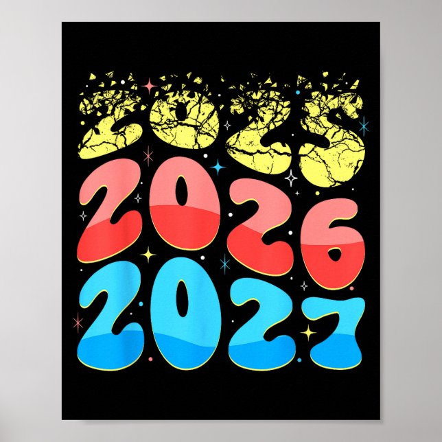 Happy New Year 2026 Coming Soon 2027 Funny 67 Meme Poster (Vorne)