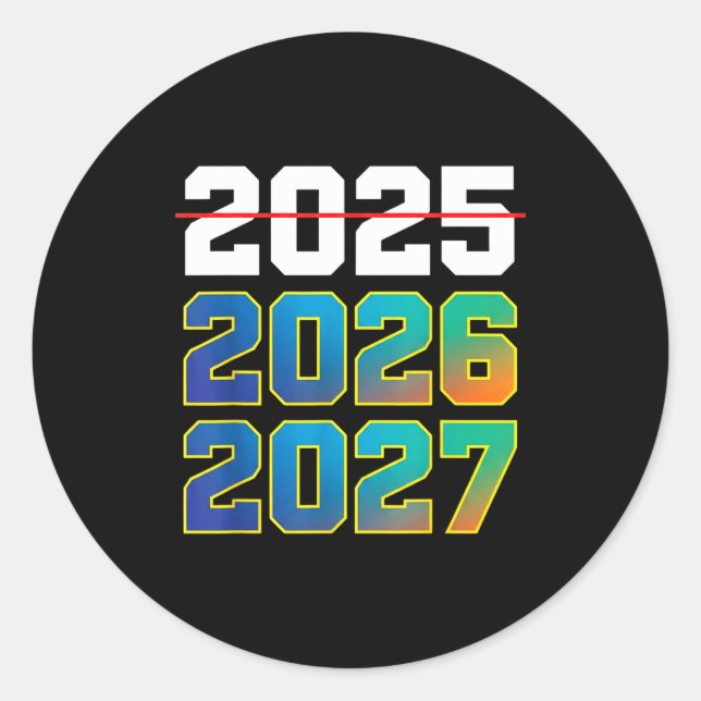 Happy New Year 2026 Coming Soon 2027 Funny 67 Meme Runder Aufkleber (Vorderseite)