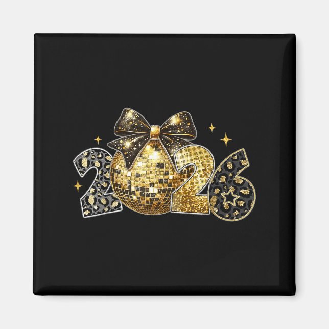 Happy New Year 2026 Coquette New Year Trendy  Magnet (Vorne)