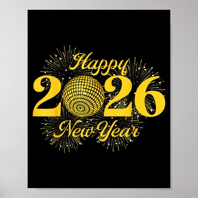 Happy New Year 2026 Countdown Party Trip Matching  Poster (Vorne)