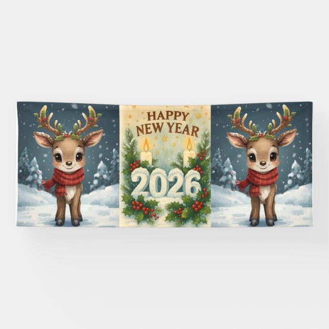 happy new year 2026 cozy party  banner (Horizontal)