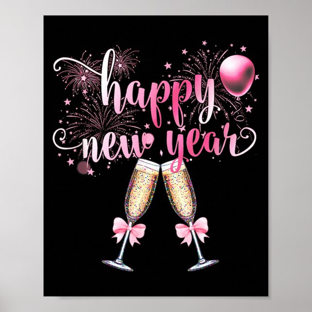 Happy New Year 2026, Cute Funny Gift Men, Women  Poster (Vorne)