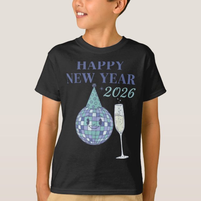 Happy New Year 2026 Disco Ball Celebration  T-Shirt (Vorderseite)