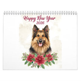 Happy New Year 2026 Dog Art Kalender