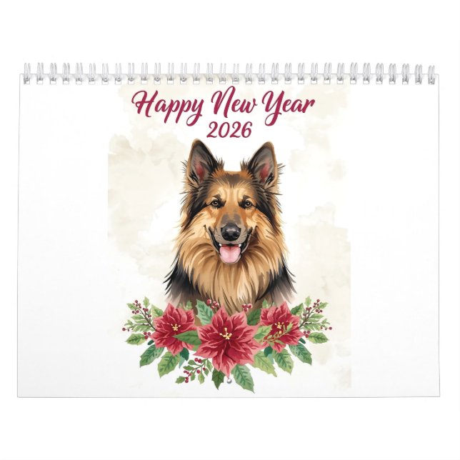 Happy New Year 2026 Dog Art Kalender (Titelbild)