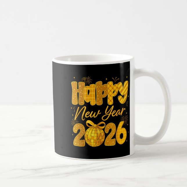 Happy New Year 2026 Eve Party Gold Family Matching Kaffeetasse (Rechts)