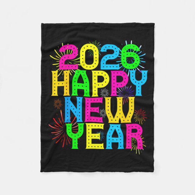 Happy New Year 2026 Family Celebration New Years E Fleecedecke (Vorderseite)