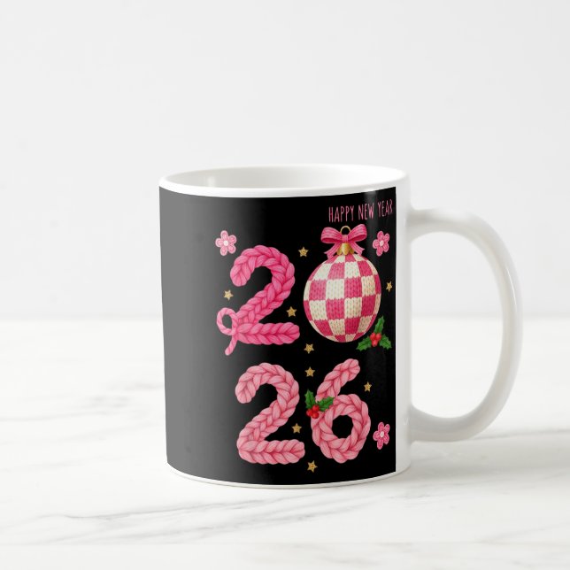 Happy New Year 2026 Family Matching Crochet Men Wo Kaffeetasse (Rechts)