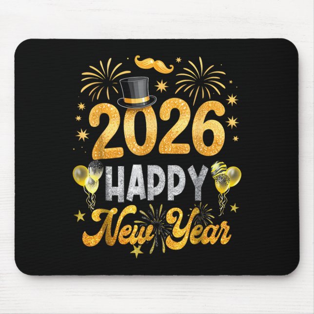 Happy New Year 2026 Family Matching Happy New Year Mousepad (Vorne)