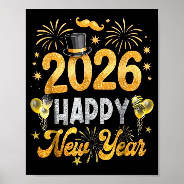 Happy New Year 2026 Family Matching Happy New Year Poster (Vorne)