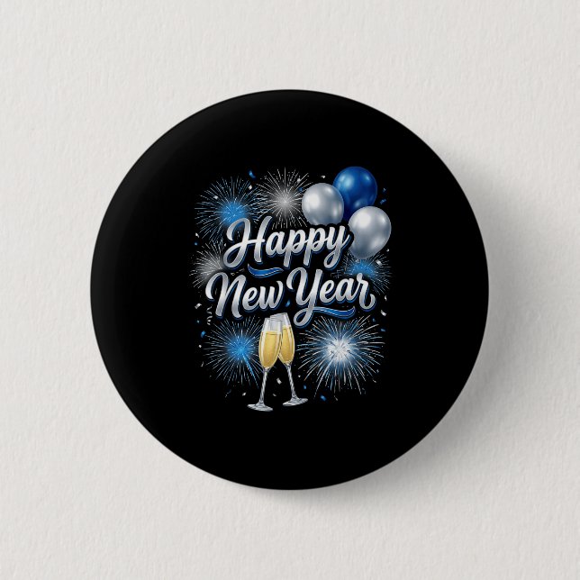 Happy New Year 2026 Family Matching New Year Eve P Button (Vorderseite)