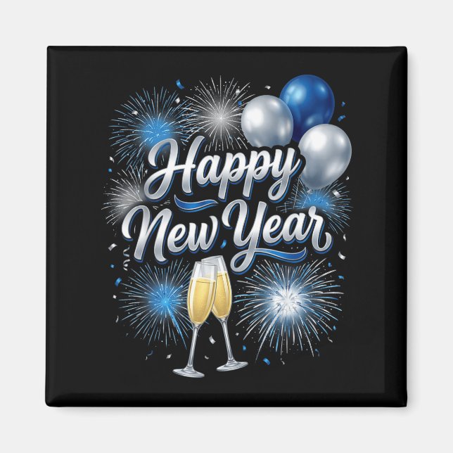 Happy New Year 2026 Family Matching New Year Eve P Magnet (Vorne)