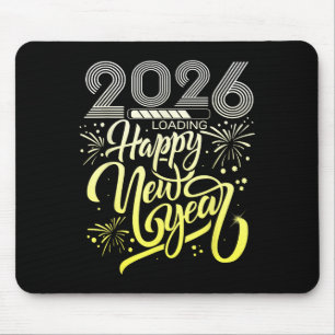 Happy New Year 2026 Fireworks Loading New Years Ev Mousepad