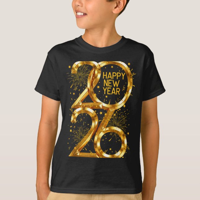 Happy New Year 2026 Fireworks New Year Eve's Nye P T-Shirt (Vorderseite)
