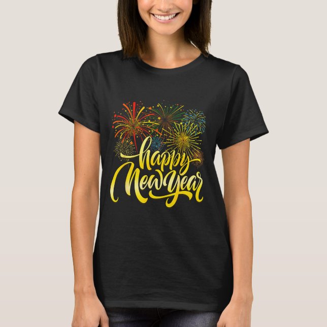 Happy New Year 2026 Fireworks New Years Eve Party  T-Shirt (Vorderseite)