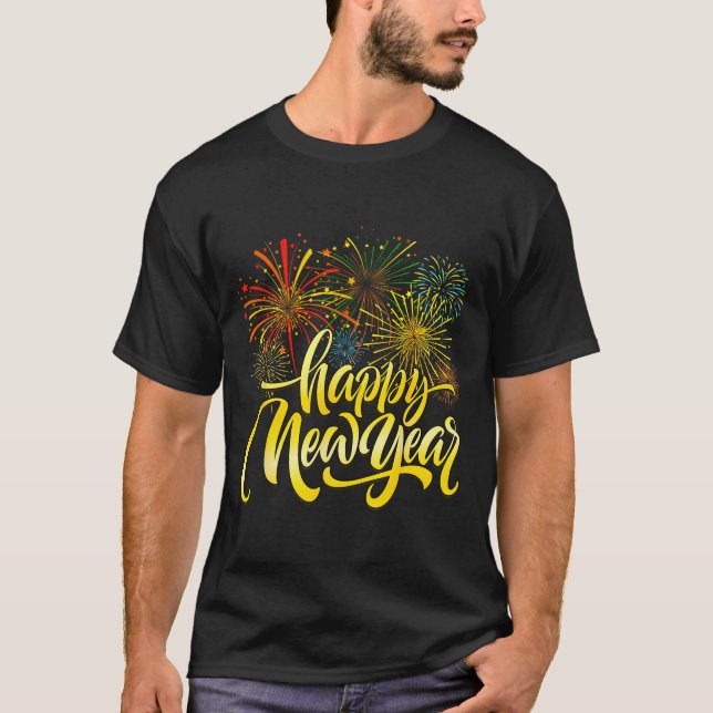 Happy New Year 2026 Fireworks New Years Eve Party  T-Shirt (Vorderseite)