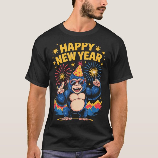 Happy New Year 2026 Funny Kids Bigfoot Lovers Part T-Shirt (Vorderseite)