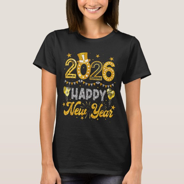 Happy New Year 2026 Funny New Years Eve Party Men  T-Shirt (Vorderseite)