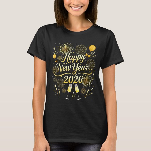 Happy New Year 2026 Funny New Years Eve Party Men  T-Shirt (Vorderseite)