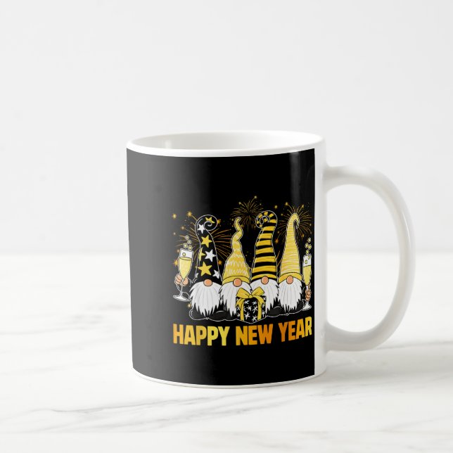 Happy New Year 2026 Gnomes Drinking Champagne New  Kaffeetasse (Rechts)