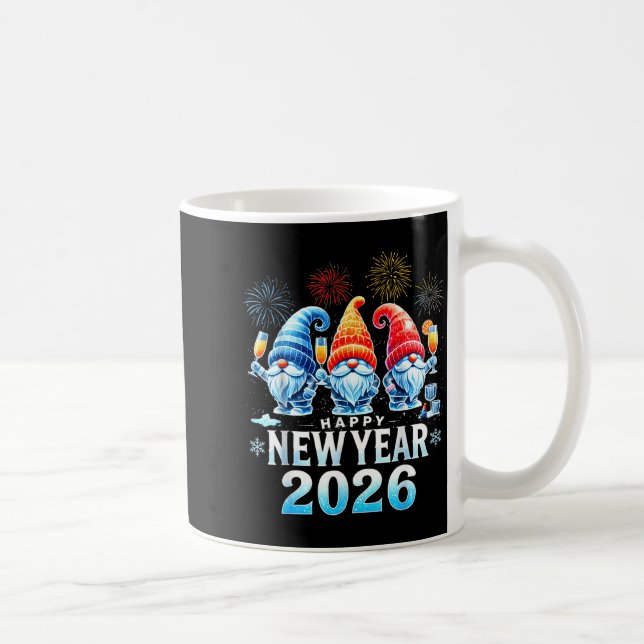 Happy New Year 2026 Gnomes Family Party New Years  Kaffeetasse (Rechts)