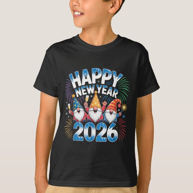 Happy New Year 2026 Gnomes Family Party New Years  T-Shirt (Vorderseite)