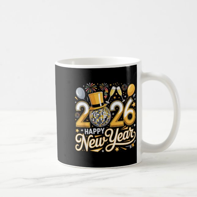 Happy New Year 2026 Gold Party Celebration Gift  Kaffeetasse (Rechts)