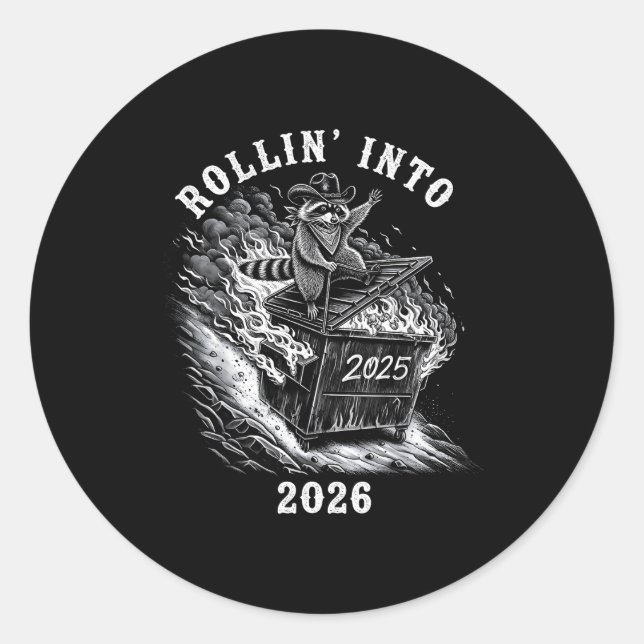 Happy New Year 2026 Goodbye 2025 Hello 2026 Family Runder Aufkleber (Vorderseite)