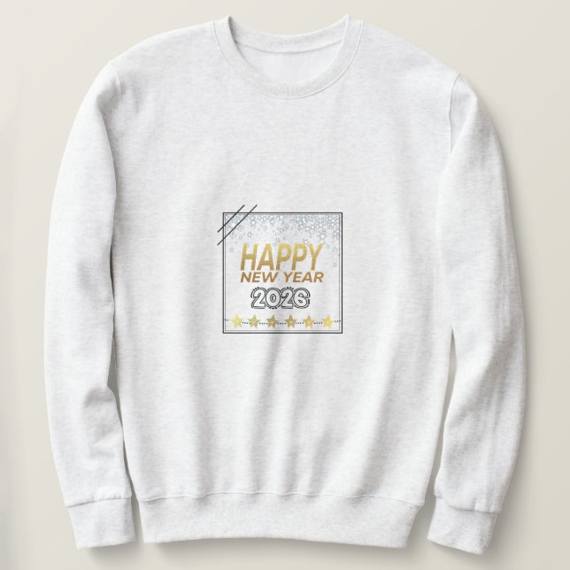 Happy New Year 2026 hoodie – Sparkling Gold (Design vorne)