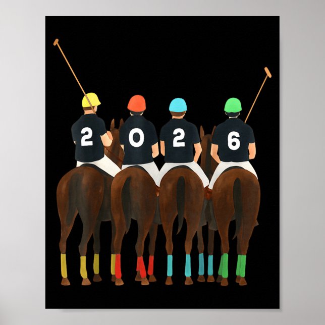 Happy New Year 2026 Horse Lo Team Funny Srt Lovers Poster (Vorne)