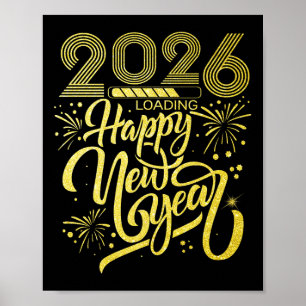 Happy New Year 2026 Loading Silvester Party Poster