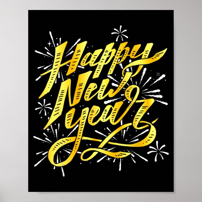 Happy New Year 2026 Men Women Kids New Year Eve Pa Poster (Vorne)