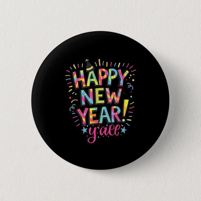 Happy New Year 2026 New Years Eve Party Countdown  Button (Vorderseite)