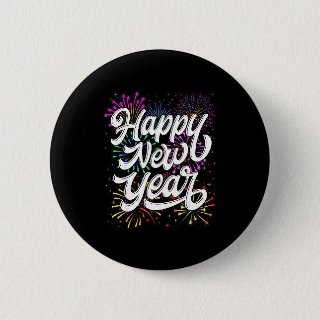 Happy New Year 2026 New Year's Eve Party Countdown Button (Vorderseite)